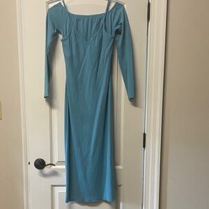 t.la Blue Long Sleeve Dress